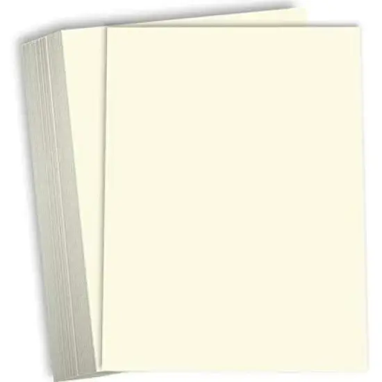Hamilco Cream Colored Cardstock Thick Paper - 8 1/2 x 11" Heavy Weight 130 lb Cover Card Stock for Printer - 50 Pack image {6}