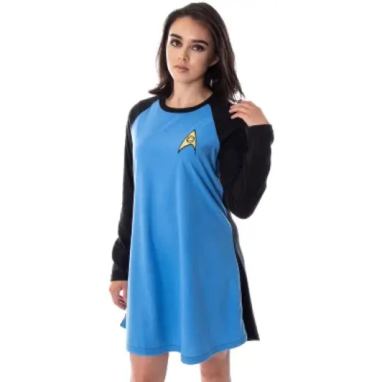 Star Trek Original Series Women's Juniors Raglan Sleep Shirt Nightgown image {7}