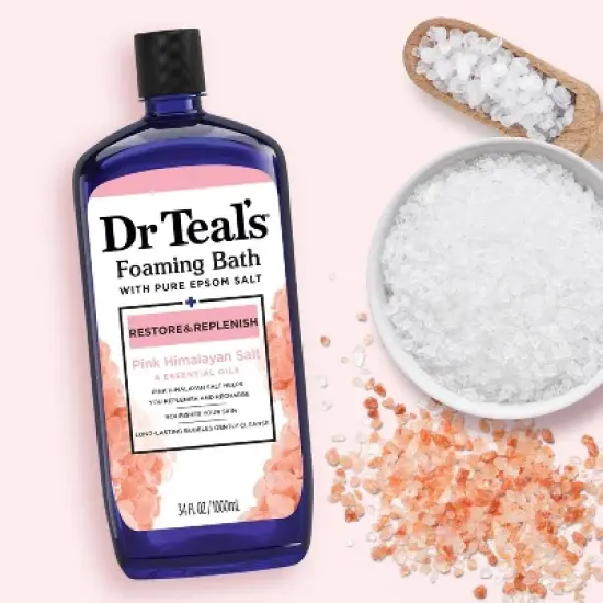 Dr Teal's Restore & Replenish Pink Himalayan Orange Foaming Bubble Bath - 34 fl oz image {4}