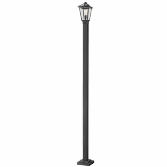 Talbot 110" Outdoor Post Light - Dimmable Steel Fixture for Walkways, 1 Bulb, Wet Rated image {2}