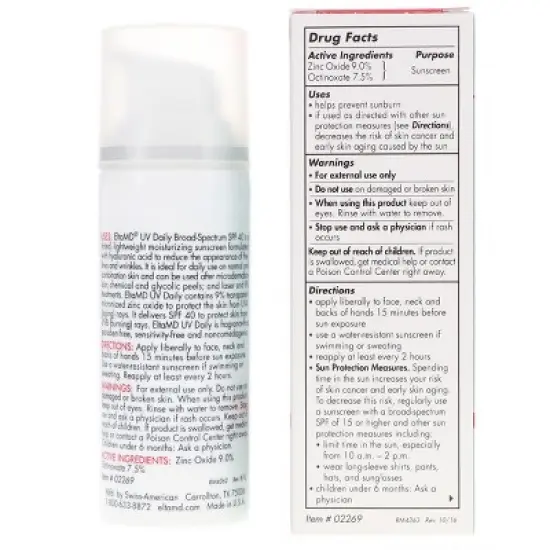 EltaMD UV Daily Broad-Spectrum SPF 40 Tinted Moisturizing Facial Sunscreen 1.7 oz image {6}