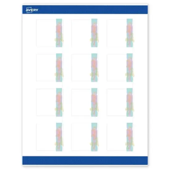 Avery Square Labels, Floral Design, 2" x 2", 120 Total image {8}