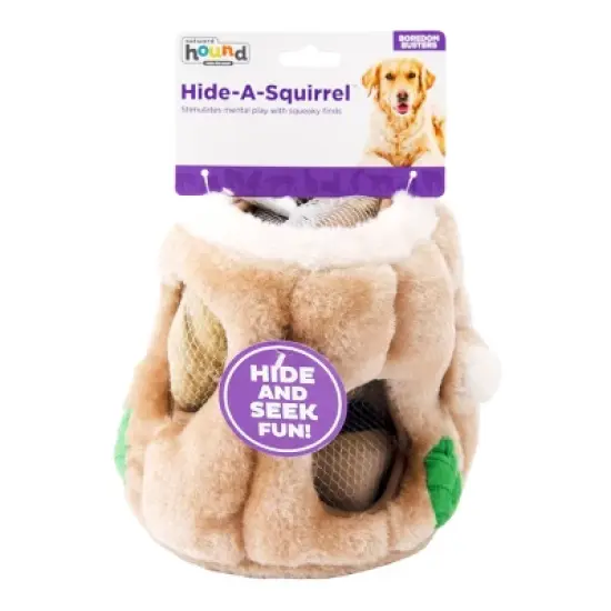Outward Hound Hide-A-Squirrel Puzzle Plush Dog Toy image {1}