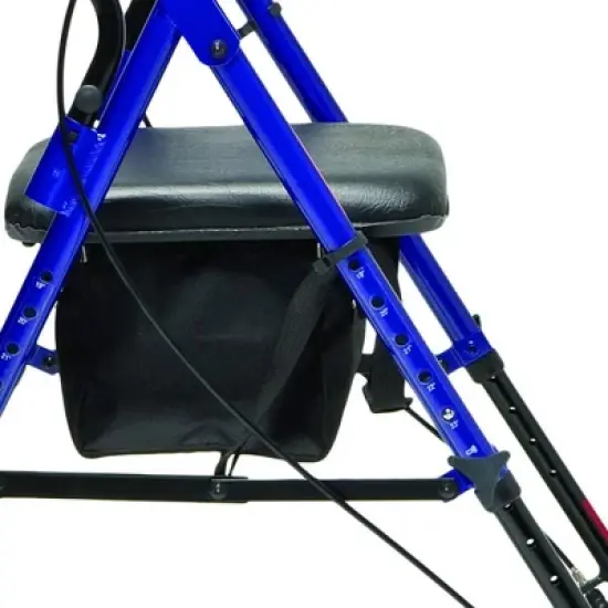 Lumex Set N' Go Wide 2-In-1 Height Adjustable Rollator Walker with Pouch image {5}