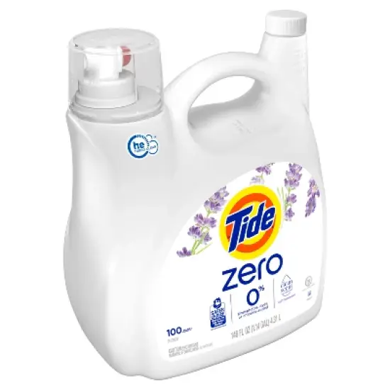 Tide Zero Soft Liquid Laundry Detergent - Lavender Scent image {1}
