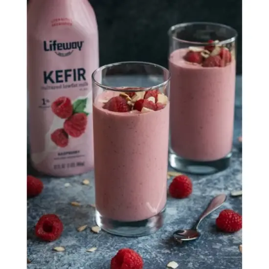Lifeway Kefir Raspberry Low Fat Milk Smoothie - 32 fl oz image {1}