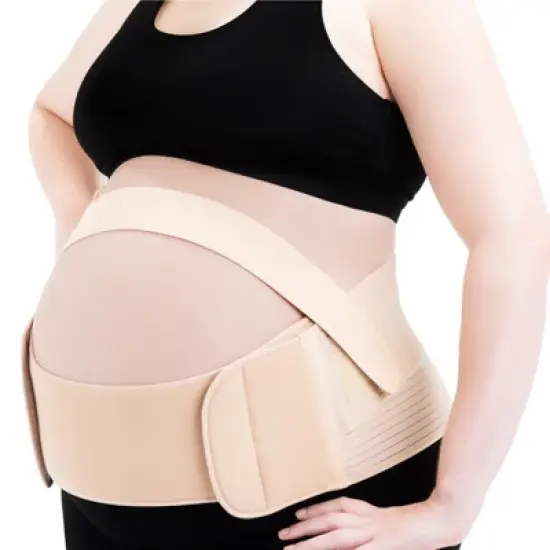 KeaBabies 2 in 1 Pregnancy Belly Support Band, Maternity Belt, Pregnancy Must Haves Baby Belly Bands (Classic Ivory) image {9}