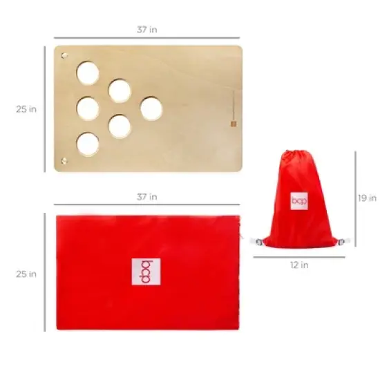 Best Choice Products 2-In-1 Cornhole & Beer Pong Board Game Set, Portable Beanbag Toss w/ 2 Carrying Bags, 6 Bean Bags image {6}