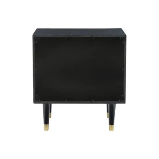 2 Drawer Geo Textured Nightstand - Linon image {6}