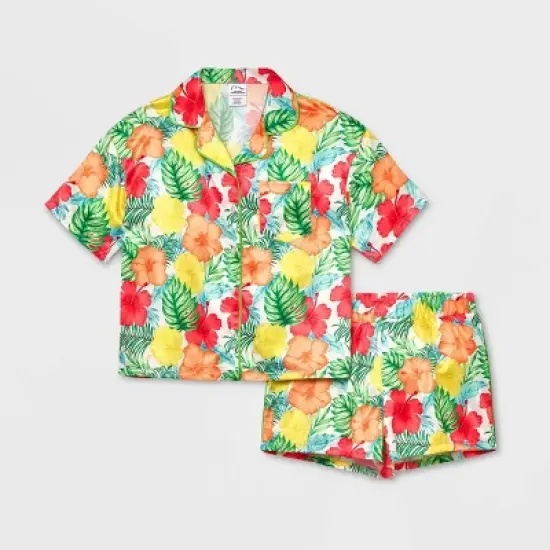 Girls' 2pc Satin Coat Pajama Set - art class&trade; image {4}