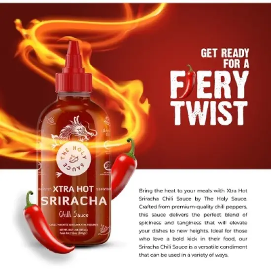 HOLY SAUCE Sriracha Chili Extra Hot 300g image {7}