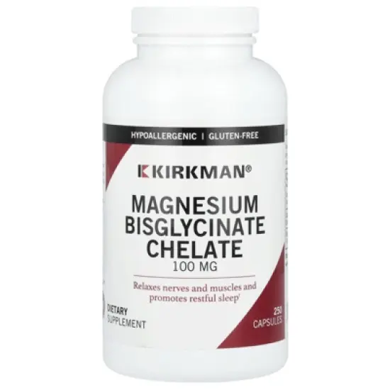 Kirkman Labs Magnesium Bisglycinate Chelate, 100 mg, 250 Capsules image {3}