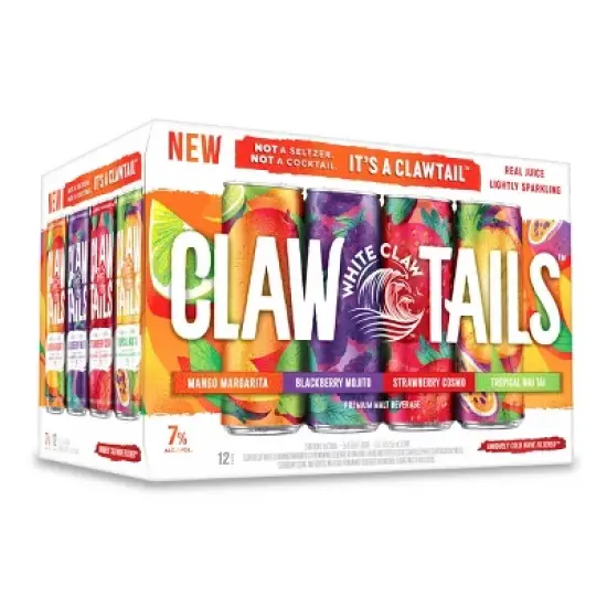 White Claw Hard Seltzer Clawtails Variety Flavored Alcoholic Beverages - 12pk/12 fl oz Cans image {13}
