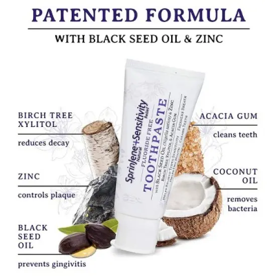 SprinJene Natural FF Sensitive Relief Toothpaste - 3.5oz image {1}