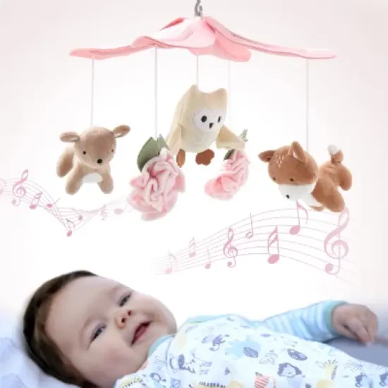 The Peanutshell Baby Musical Crib Mobile - Little Forest Girl image {3}