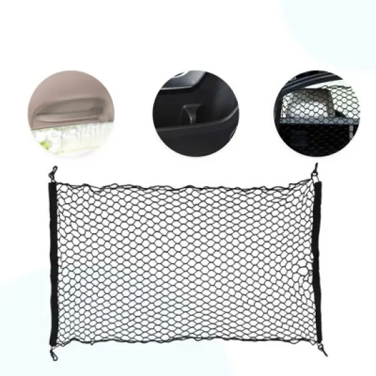 Unique Bargains Dog Car Net Barrier with Hook Black 1 Pc image {3}
