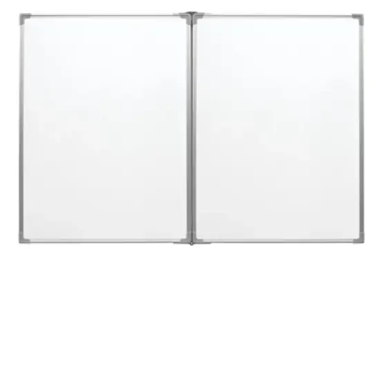 Excello Global Products 40" x 60" Wall Mounted Split Folding Whiteboard image {6}