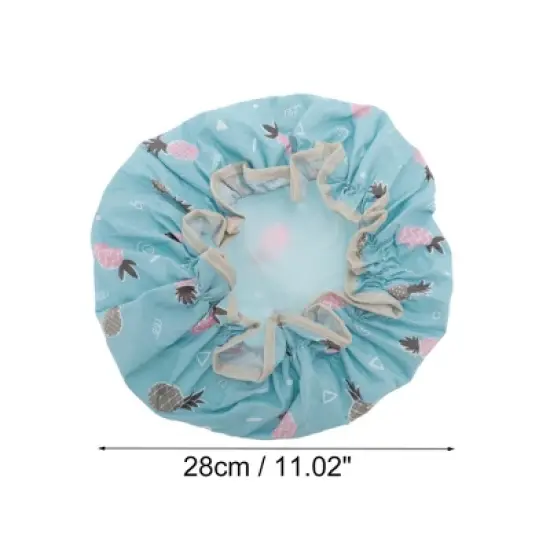 Unique Bargains Women's Pineapple Bath Cap 1 Pc image {1}