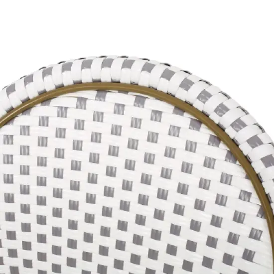 GDFStudio Brandy Outdoor Wicker Weave Bistro Chairs (Set of 4) image {6}