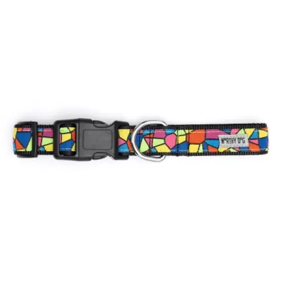The Worthy Dog Stained Glass Adjustable Dog Collar image {2}