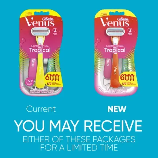 Venus Tropical Women's Disposable Razors - 6ct image {2}