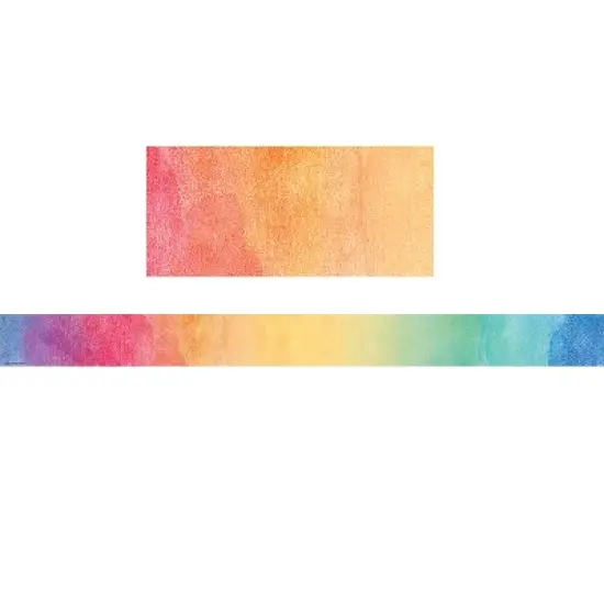Teacher Created Resources TCR8960 Straight Border Trim 3" x 35' Watercolor image {1}