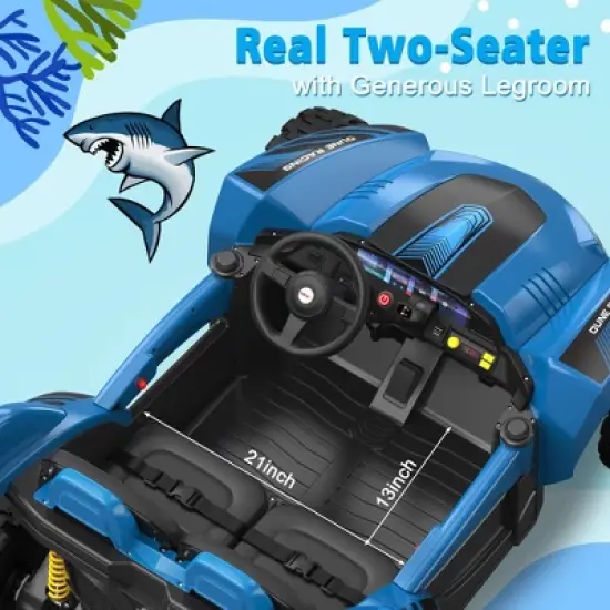 ANPABO 24 Volt 4WD UTV Two Seater With Parent Remote Control And Bluetooth Music Player 3-12 Years Old image {5}