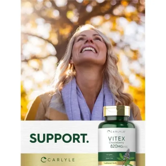 Carlyle Vitex Chasteberry Supplement 820mg | 150 Capsules image {6}