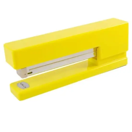 JAM Paper Modern Desk Stapler - Yellow: Plastic Office Fastener, 1.12" Height, 2.5" Width image {5}