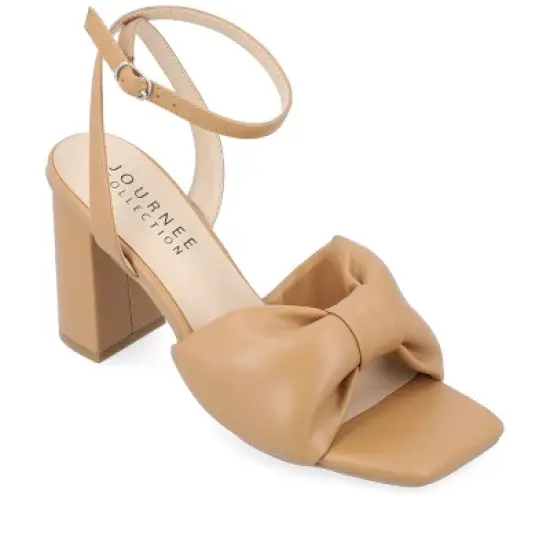 Journee Collection Womens Lottey Tru Comfort Foam Mid Heel Ankle Strap Sandals image {12}