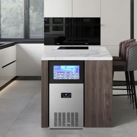 Hooure 15Inch Commercial Ice Maker Machine 160LBS/24H with 35LBS Storage Bin image {8}