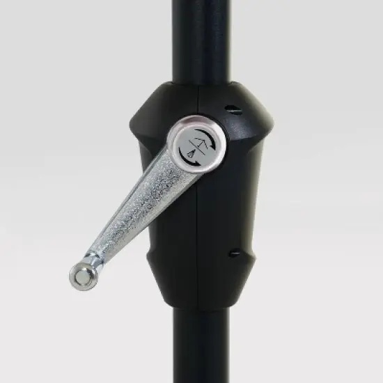 9' Hexagon Scalloped Outdoor Patio Market Umbrella Off-White with Black Pole - Threshold&trade; image {2}