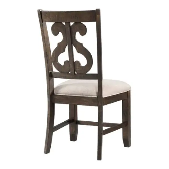 Stanford Wooden Swirl Back Chair Brown - Picket House Furnishings image {3}