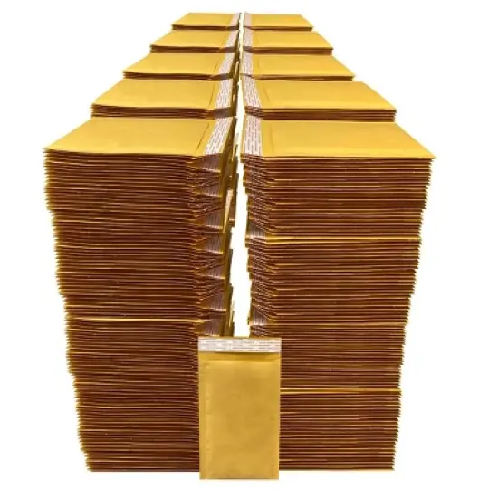 UOFFICE Pack of 1000 Bulk Kraft Bubble Mailers 5" x 10" - #00 Self-Seal Padded Envelopes image {3}