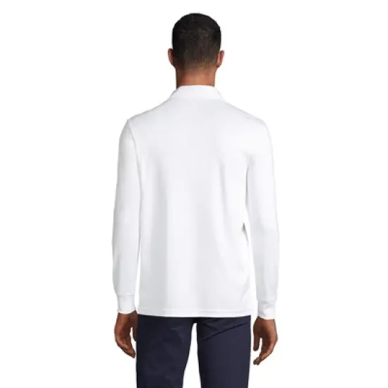 Lands' End Men's Long Sleeve Super Soft Supima Polo Shirt image {1}
