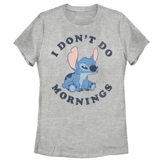 Women's Lilo & Stitch Experiment 626 I Don't Do Mornings T-Shirt image {3}