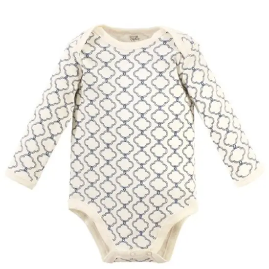Touched by Nature Baby Girl Organic Cotton Long-Sleeve Bodysuits 5pk, Pink Elephant image {1}