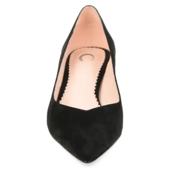 Journee Collection Womens Goldie Pointed Toe Kitten Heel Pumps image {5}