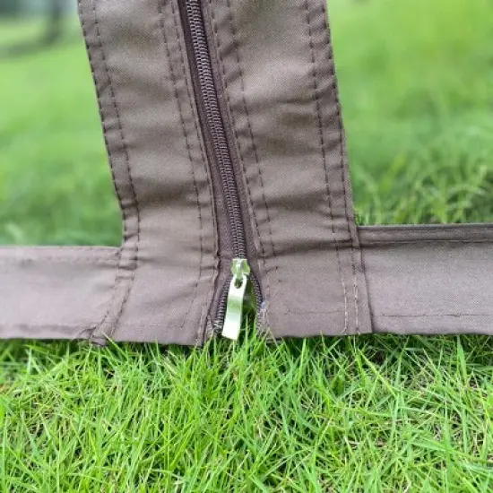 10x10 Outdoor Patio Gazebo Canopy Tent With Ventilated Double Roof And Mosquito net, Suitable for Lawn, Garden, Backyard image {5}