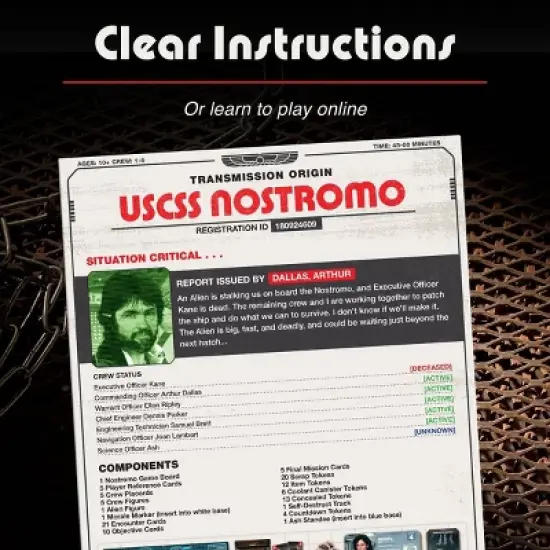 Ravensburger ALIEN: Fate of the Nostromo Board Game: 1-5 Players, Strategy, Creative Thinking, Problem Solving image {6}