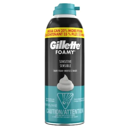 Gillette Foamy Men's Sensitive Shave Foam - 14.9oz image {1}