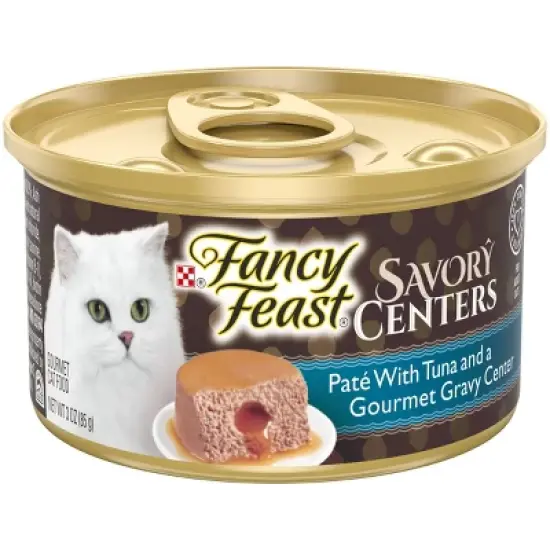 Purina Fancy Feast Savory Centers Pat&eacute; with Tuna and a Gourmet Gravy Center Wet Cat Food - 3oz/24pk image {3}