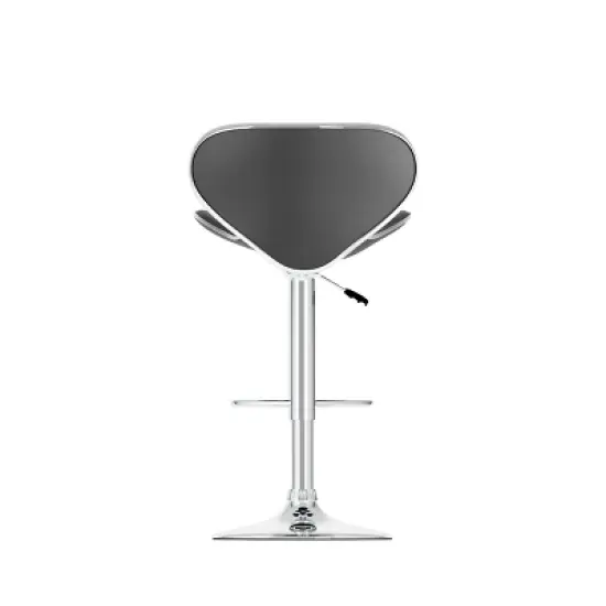 Set of 2 Adjustable Curved Form Fitting Leatherette Barstool - Corliving image {2}