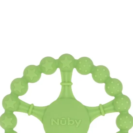 Nuby Silicone Wheel Teether - Green image {2}