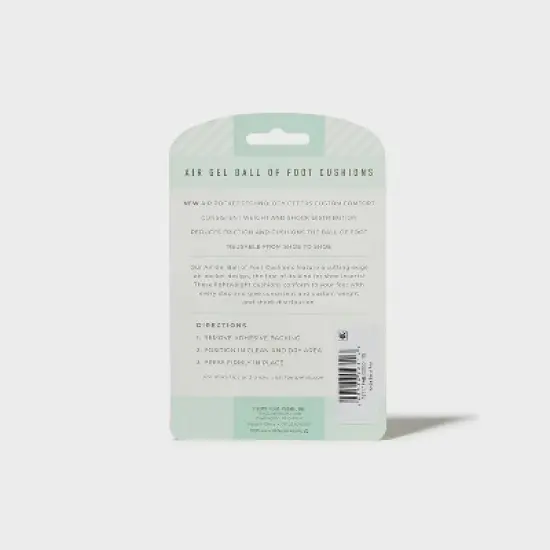 Fab Feet Women's by Foot Petals Ball of Foot Air Gel Cushions Clear - 1 pair: Urethane Shoe Accessories image {4}