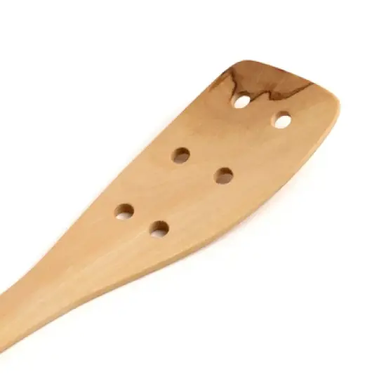 Berard Contour Olive Wood Curved Slotted Spatula, 12-Inch image {2}