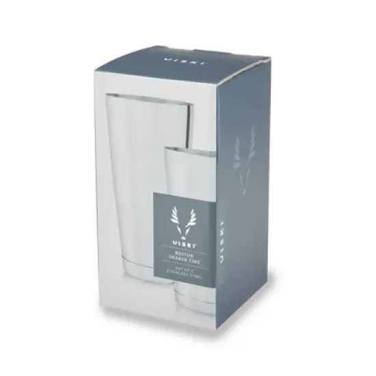 Viski Stainless Steel Shaker Tins, Set of 2 Boston Shaker Tins, Cocktail Shaker Set, 28 Oz & 18 Oz image {6}