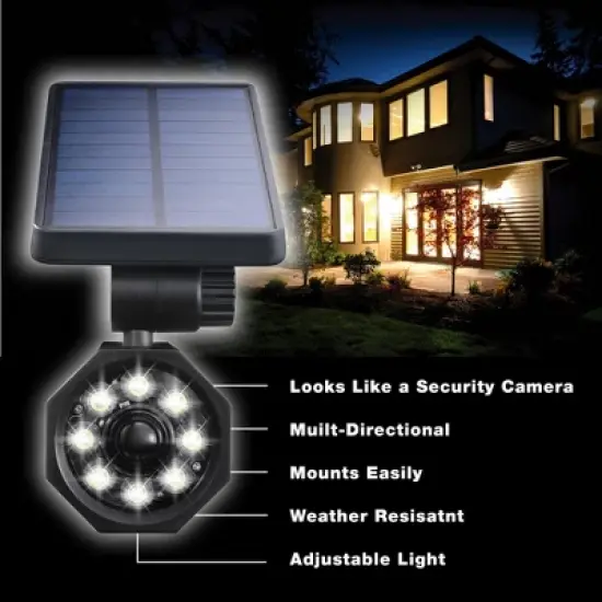 Bell + Howell Bionic Spotlight Deluxe Solar Powered Motion Activated Outdoor Security Light image {4}