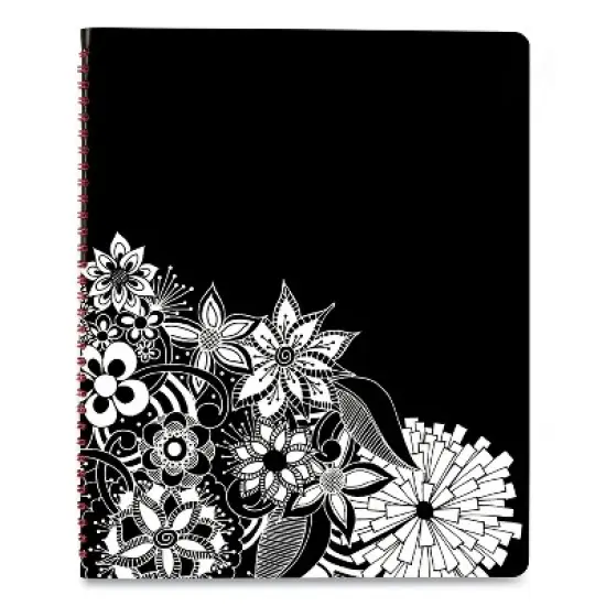Floradoodle Weekly/Monthly Professional Planner, Floral Artwork, 11 x 8.5, Black/White Cover, 12-Month (Jan-Dec): 2026 image {3}