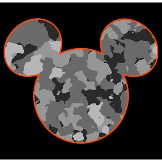 Men's Mickey & Friends Gray Camo Mickey Mouse Logo T-Shirt image {1}